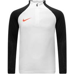 Nike Older Kid's Dri-FIT Strike Football Drill Top - White/Black/Bright Crimson/Bright Crimson (FD0313-101)