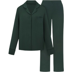 SKIMS Sleep Long Sleeve Button Up Set - Spruce