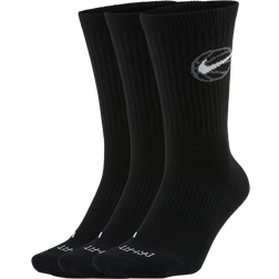 Nike Everyday Basketball Crew Socks 3-pack - Black/White