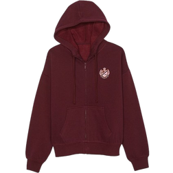 PINK Zip Up Fleece Hoodie - Purple Rose