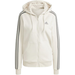 Adidas Essentials 3-Stripes Full-Zip Fleece Hoodie - Alumina