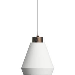 Herstal Medium Edge Chandelier Matt White/Bronze Pendant Lamp 25cm