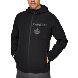 Zavetti Giotto Woven Full Zip Hoodie - Jet Black