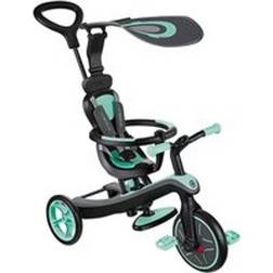 Globber Tricycle évolutif pour bébé EXPLORER 4 en 1 Vert menthe Noir