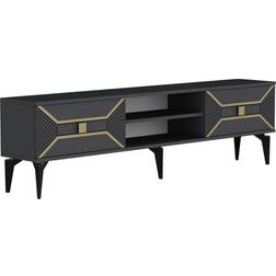 Hanah Home Yumedi Anthracite/Gold TV-bänk 150x50cm