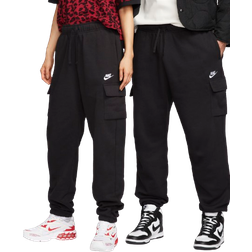 Nike Sportswear Club Fleece Mid Rise Oversized Cargo Sweatpants - Black/White