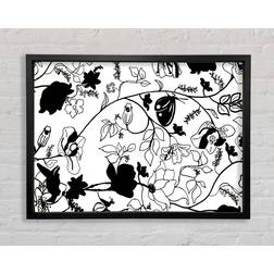 Wallart-Direct Floral Desire Standard Black Framed Art 30.5x20.3cm