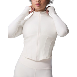 Alo Airbrush Corset Full Zip Jacket - Ivory