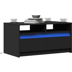 vidaXL Engineered Wood Black Coffee Table 50x90cm