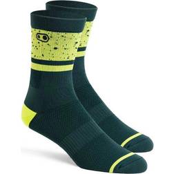 Crankbrothers Icon Mtb Socks - Petrol/Lime Splatter