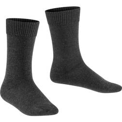 Falke Comfort Wool K SO lana tinta unita 1 paio Calzini Unisex - Black