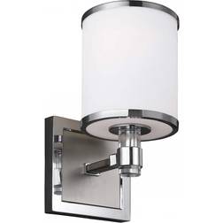 FEISS Prospect Park Opal/Satin Nickel/Chrome Wall light