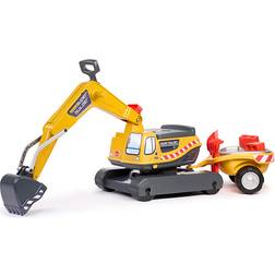 Falk Super Builder Excavator with Trailer & Sand Playset