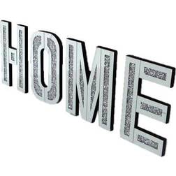Touch of Vogue Crushed Diamond Home Letters Silver Väggdekor 30x50cm