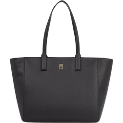 Tommy Hilfiger Soft Plaque Tote Bag - Black