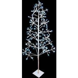 Shatchi 4ft Pre-Lit White Christmas Tree 120cm