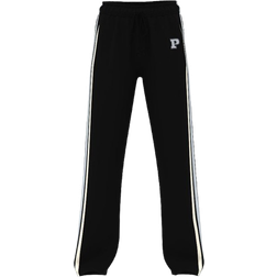 PINK Ivy Fleece Straight-Leg Sweatpants - Pure Black