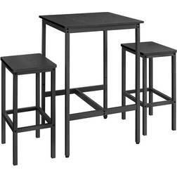 Vasagle Ekho Black Bar Table 60x60cm 3pcs