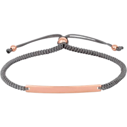 Simply Cord Toggle Bracelet - Rose Gold/Grey