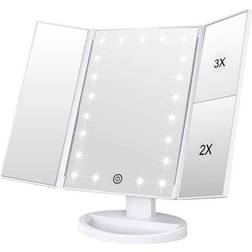 Weily Tri-Fold Vanity Mirror with 21 LED Lights
