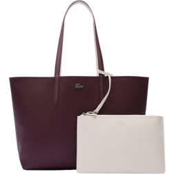 Lacoste Anna Reversible Tote with Pouch - Espresso Farine