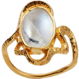 Maanesten Siren Ring - Forgyldt/Månesten