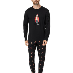 Polo Ralph Lauren Men's Long Sleeve Pajama Top and Joggers - Multicolor