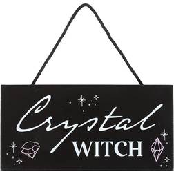 Something Different Crystal Witch Black/White Wall Decor 20x10cm