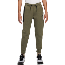 Nike Big Kid's Sportswear Tech Fleece Pants - Medium Olive/Black (FD3287-223)