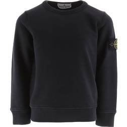 Stone Island Brand Patch Crew Neck Cotton Jersey Sweatshirt - Black (811661320-V0029)