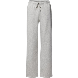 Gina Tricot Basic Straight Sweatpants - Grey Melange