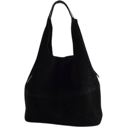 River Island Panel Suede Slouch Tote Bag - Black