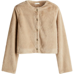 H&M Teddy Fleece Cardigan - Beige