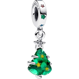 Pandora Sparkling Christmas Tree Dangle Charm - Silver/Multicolour