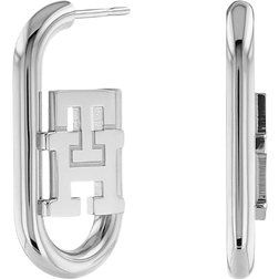 Tommy Hilfiger Monogram Earrings - Silver