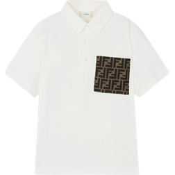 Fendi Junior Logo Polo Shirt - White