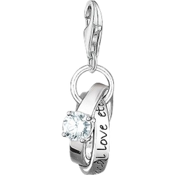 Thomas Sabo Pendant Wedding Charm Rings - Silver/Transparent