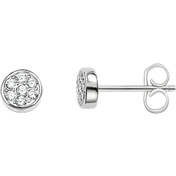 Thomas Sabo Sparkling Circles Earrings - Silver/Transparent