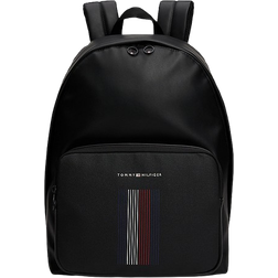 Tommy Hilfiger Metal Logo Dome Backpack - Black