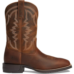 Ariat Hybrid Ranchwork Western Boots - Thatch Brown