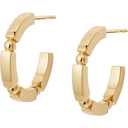 Daisy Bar & Ball Midi Hoop Earrings - Gold