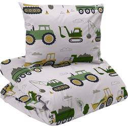Redlunds Busy Tractors 27258 Påslakan Beige (210.1x150.1cm)