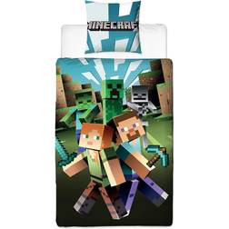 BERONAGE Minecraft Påslakan Multifärgad (200x135cm)