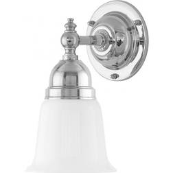 Karlskrona Lampfabrik Adelborg Nickel Väggarmatur