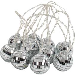 Fizz Creations Disco Mirror Ball Silver Lyskæde 10 Pærer