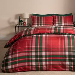 OHS Traditional Christmas Duvet Cover Red, Green (200x200cm)