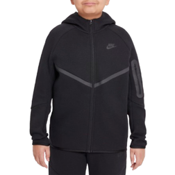 Nike Big Kid's Sportswear Tech Fleece Full Zip Hoodie Extended Size - Black (HV6166-010)