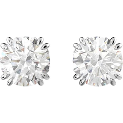 Swarovski Constella Round Cut Stud Earrings - Silver/Transparent