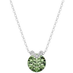 Swarovski Bella V Pendant Necklace - Silver/Green/Transparent