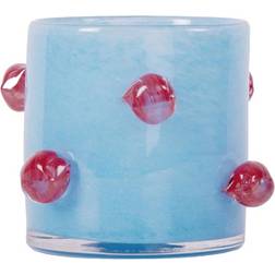 Byon Arlo XS Light Blue/Burgundy Fyrfadsstage 10cm